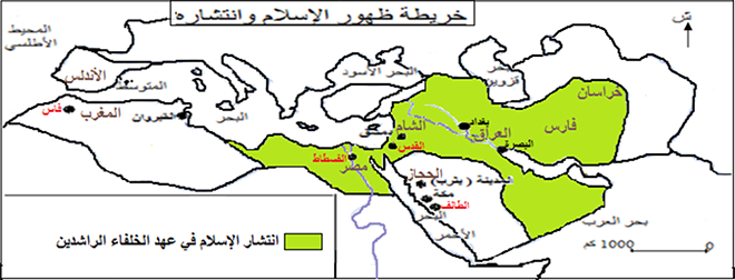خريطة انتشار الإسلام في_عهد الخلفاء الراشدين رضي الله عنهم خريطة انتشار الإسلام في_عهد الخلفاء الراشدين رضي الله عنهم