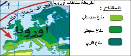 خريطة مناخات أوروبا