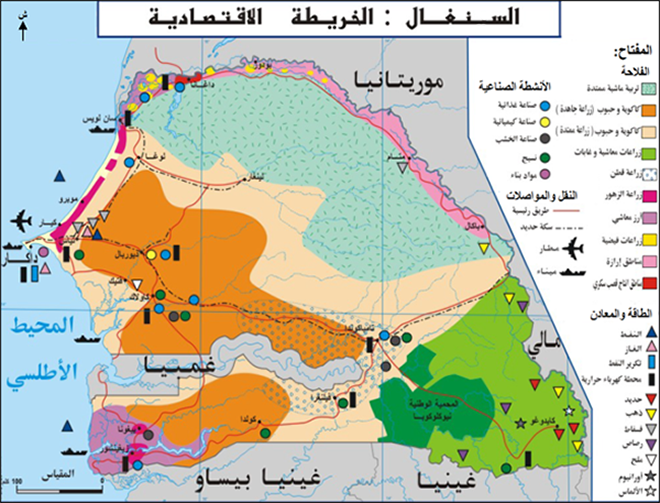 السنغال الخريطة الإقتصادية